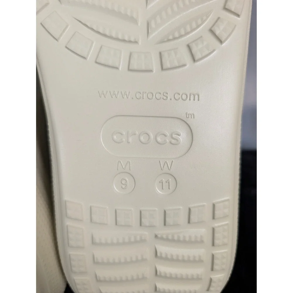 Crocs Classic‎ Crush Sandal Women SZ-11 Men SZ-9 Bone New Platform Slide